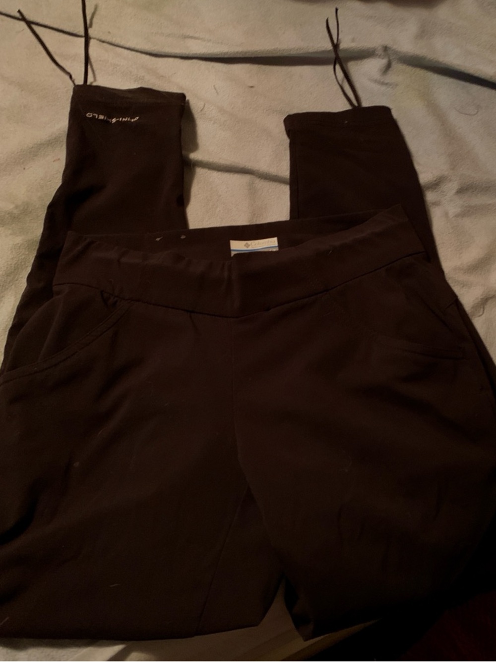 Columbia Women’s Black Athletic Leggings with Drawcord Ankles